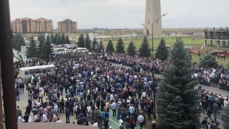 Протесты в Ингушетии со стрельбой