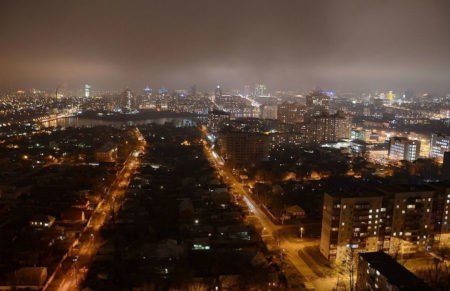 Донецк ночью
