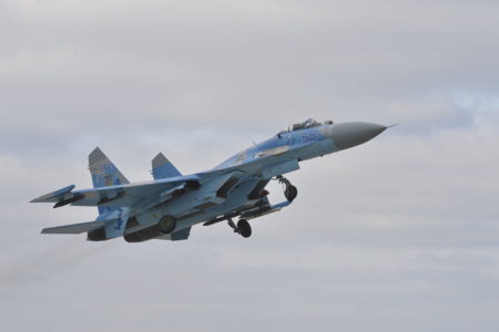 На Украине разбился военный самолёт Су-27